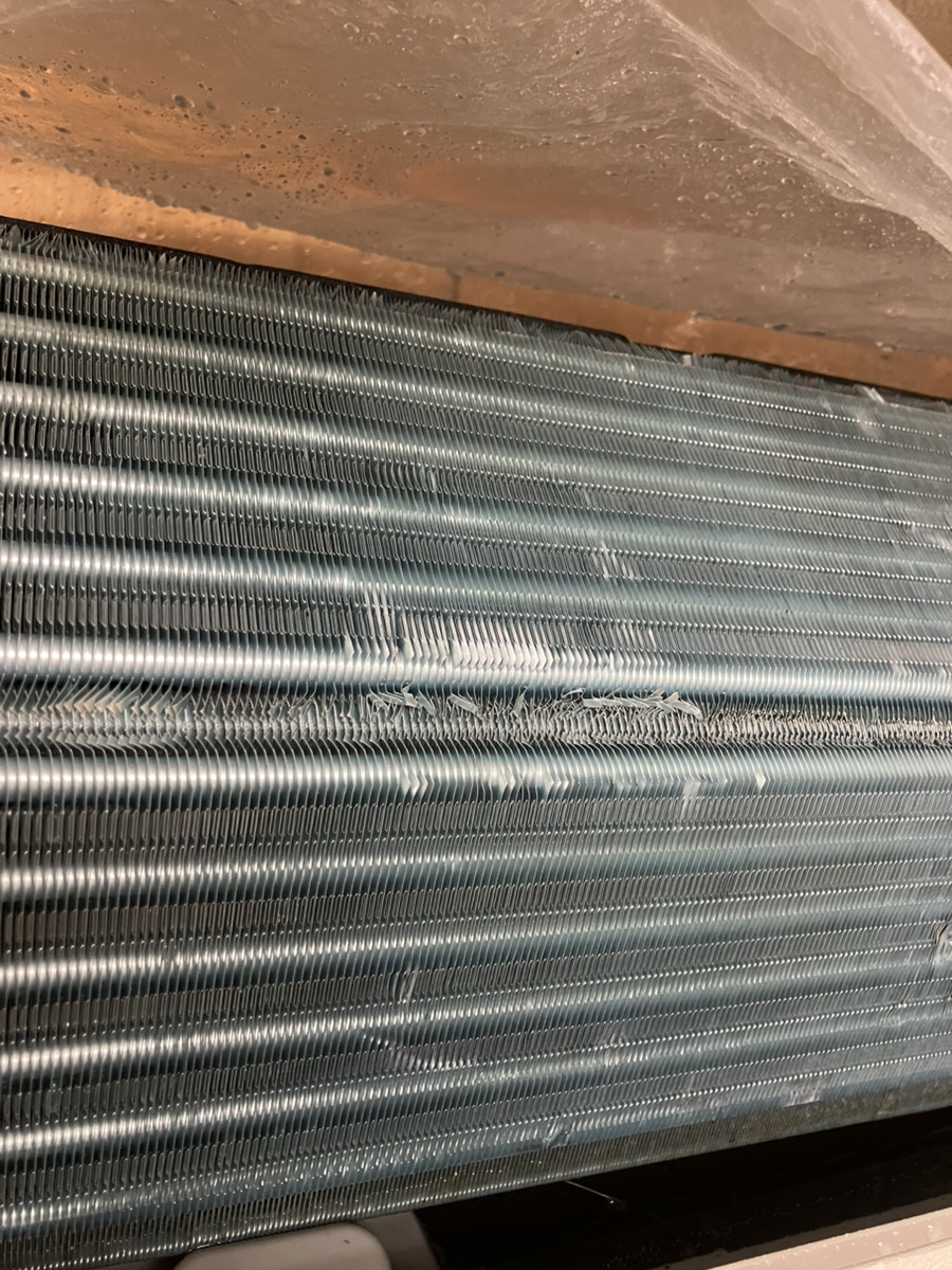 施工後の清潔なアルミフィン